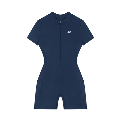 Essential Sculpting Half Zip Short Sleeve Unitard