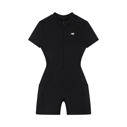 Essential Sculpting Half Zip Short Sleeve Unitard