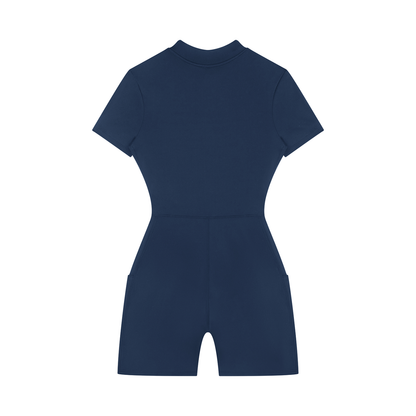 Essential Sculpting Half Zip Short Sleeve Unitard