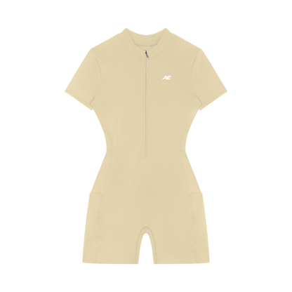 Essential Sculpting Half Zip Short Sleeve Unitard