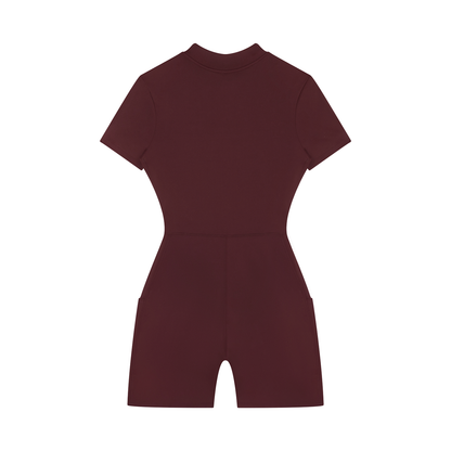 Essential Sculpting Half Zip Short Sleeve Unitard
