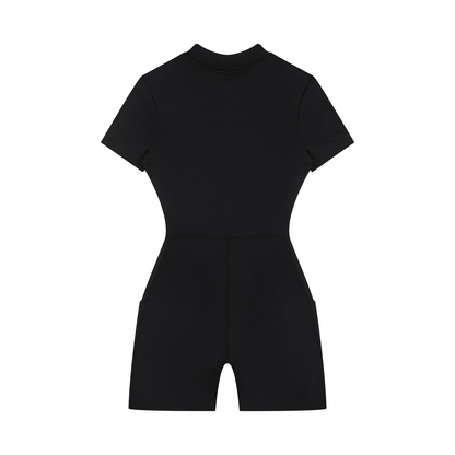 Essential Sculpting Half Zip Short Sleeve Unitard
