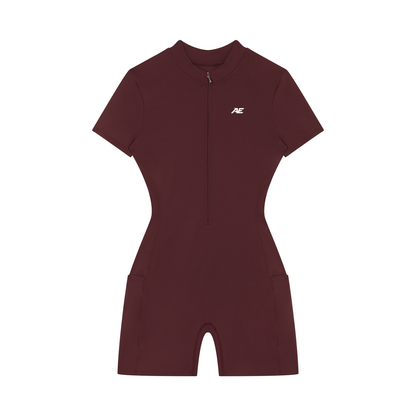 Essential Sculpting Half Zip Short Sleeve Unitard