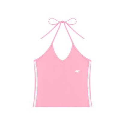 Essential Sculpting Halter Crop Tank Top